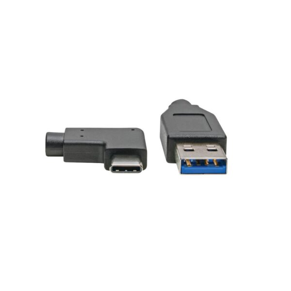 f77e91784b4f7f2d6e5d61b02236cfa3 Tripp Lite series USB-C to USB-A Cable (M/M), Right-Angle C, USB 3.2 Gen 1 (5 Gbps), Thunderbolt 3 Compatible, 3 ft. (0.91 m)