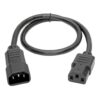 Tripp Lite series PDU Power Cord, C13 to C14 - 10A, 250V, 18 AWG, 2 ft. (0.61 m), Black