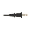 f7bae386668cac2b884605d7f10d9fe5 Tripp Lite series 2-Slot Non-Polarized Replacement Power Cord, 1-15P to C7 - 10A, 120V, 18 AWG, 6 ft. (1.83 m), Black