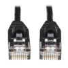 Tripp Lite series Cat6a 10G Snagless Molded Slim UTP Ethernet Cable (RJ45 M/M), Black, 25 ft. (7.62 m)