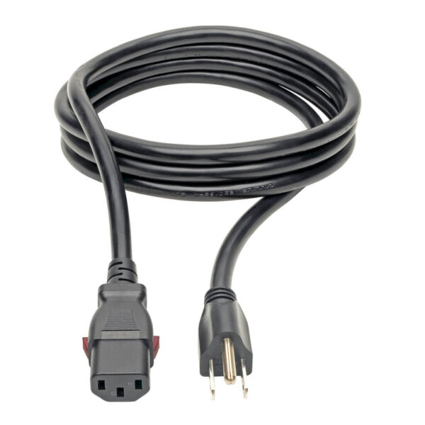 f7d039b538c80bc07460b4d43dcc9749 Tripp Lite series Computer Power Cord, NEMA 5-15P to Locking C13 - Heavy-Duty, 15A, 125V, 14 AWG, 6 ft. (1.83 m), Black
