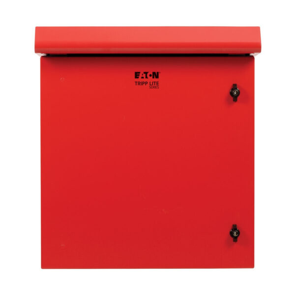 Tripp Lite series SmartRack Industrial Enclosure - NEMA 3R, Wall Mount, Metal, Locking, Fan With Thermal Switch, 23 in. Depth, 12U, Red