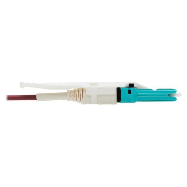 Tripp Lite series 400G Duplex Multimode 50/125 OM4 Fiber Optic Cable (CS-PC/CS-PC), Round LSZH Jacket, Magenta, 5 m