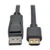 f8e5666dbe0be26cb6d4db4157a0395f-1 Tripp Lite series DisplayPort 1.2 to HDMI Active Adapter Cable (M/M), 4K 60 Hz, Gripping HDMI Plug, HDCP 2.2, 15 ft. (4.6 m), TAA