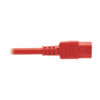 Tripp Lite series Power Cord C14 to C15 - Heavy-Duty, 15A, 250V, 14 AWG, 6 ft. (1.83 m), Red
