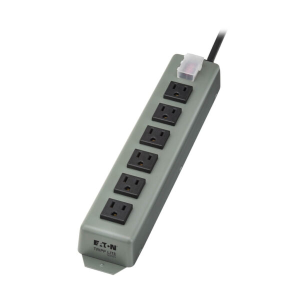 Tripp Lite series Industrial Power Strip Metal, Lighted Power Switch, 6-Outlet, 6 ft. (1.8 m) Cord