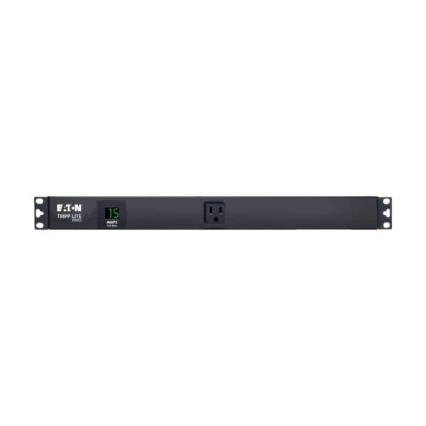 Tripp Lite series 1.5kW Single-Phase Local Metered PDU, 100-127V Outlets (13 5-15R), 5-15P, 100-127V Input, 15 ft. (4.57 m) Cord, 1U Rack-Mount
