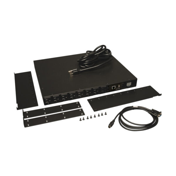 f9a21ca0af5cf5725248fc9556fa68da Eaton 1.4kW Single-Phase Switched PDU - LX Interface, 120V Outlets (16 5-15R), 5-15P, 120V Input, 12 ft. (3.66 m) Cord, 1U Rack-Mount, TAA