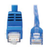 Tripp Lite series Up-Angle Cat6 Gigabit Molded UTP Ethernet Cable (RJ45 Right-Angle Up M to RJ45 M), Blue, 15 ft. (4.57 m)