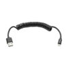 f9da01c8eb2f7634a74771c1e29a6455 Tripp Lite series USB-A to Lightning Sync/Charge Coiled Cable (M/M) - MFi Certified, Black, 4 ft. (1.2 m)