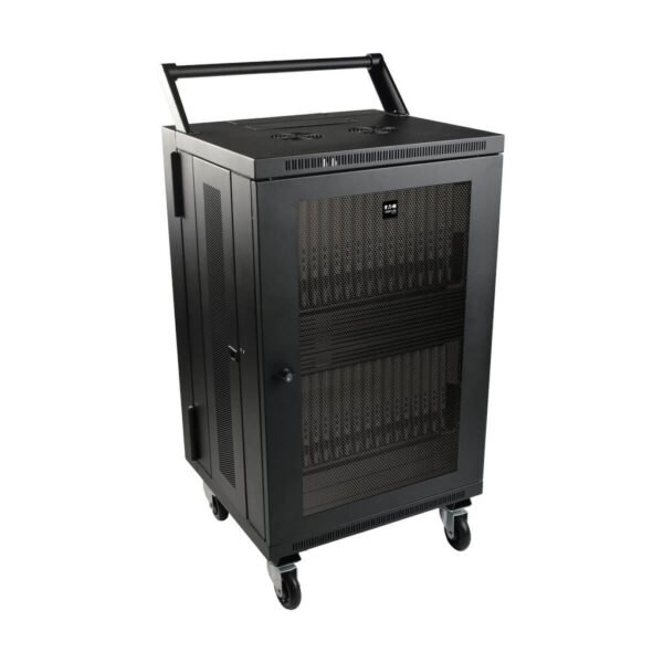 Tripp Lite series Mobile Cart Conversion Kit with Handle, Casters and Power Cord Manager for Tablet/Chromebook Charging Stations