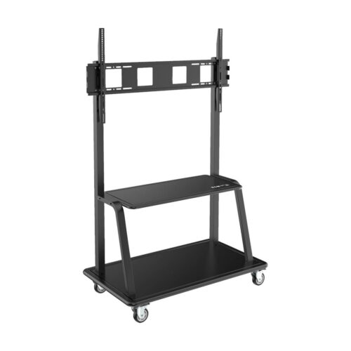 Tripp Lite series Heavy-Duty Rolling TV Cart for 60” to 105” Flat-Screen Displays, Locking Casters, Black