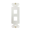 Tripp Lite series Safe-IT 2-Port Antibacterial Wall-Mount Insert, Decora Style, Vertical, Ivory, TAA
