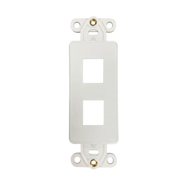 Tripp Lite series Safe-IT 2-Port Antibacterial Wall-Mount Insert, Decora Style, Vertical, Ivory, TAA
