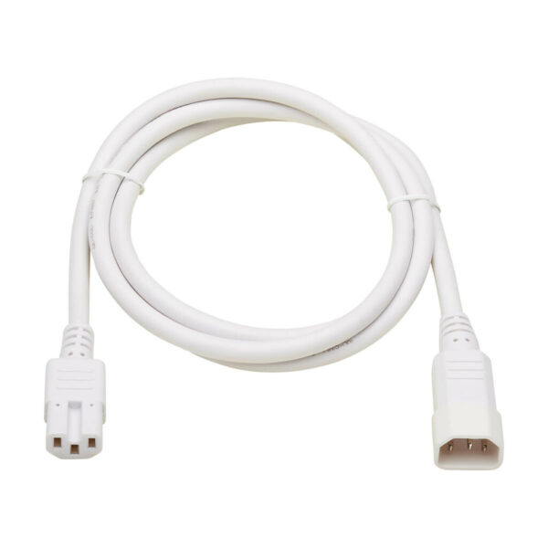 Tripp Lite series Power Cord C14 to C15 - Heavy-Duty, 15A, 250V, 14 AWG, 6 ft. (1.83 m), White