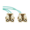 fa1429420532f531e4284299541db05e Tripp Lite series 10Gb/40Gb/100Gb Duplex Multimode 50/125 OM4 LSZH Fiber Patch Cable (LC/LC), Aqua, 2M (6.6 ft.), TAA
