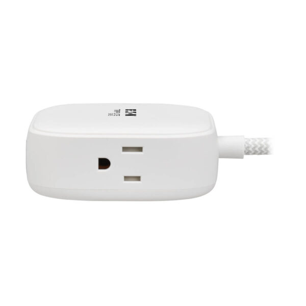 fa2465c3f297a482cc302aa333ff6b7a Tripp Lite series Safe-IT 32W 2-Outlet Power Strip - 5-15R Outlets, 3 USB Ports, 6 ft. (1.8 m) Cord, Antimicrobial Protection, White