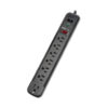 Tripp Lite series Protect It! 7-Outlet Surge Protector, 6 ft. (1.83 m) Cord, 1080 Joules, Modem/Fax Protection, Black Housing