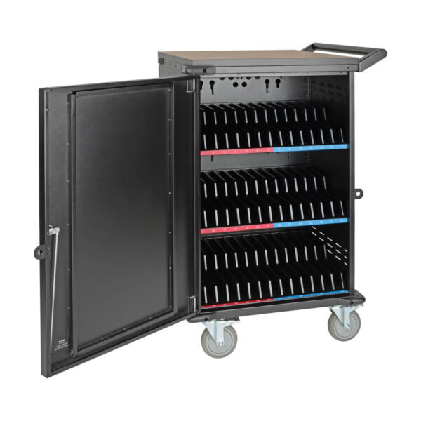 Tripp Lite series 42-Device AC Mobile Charging Cart - Laptops and Chromebooks, 120V, NEMA 5-15P, 10 ft. (3.05 m) Cord, Black