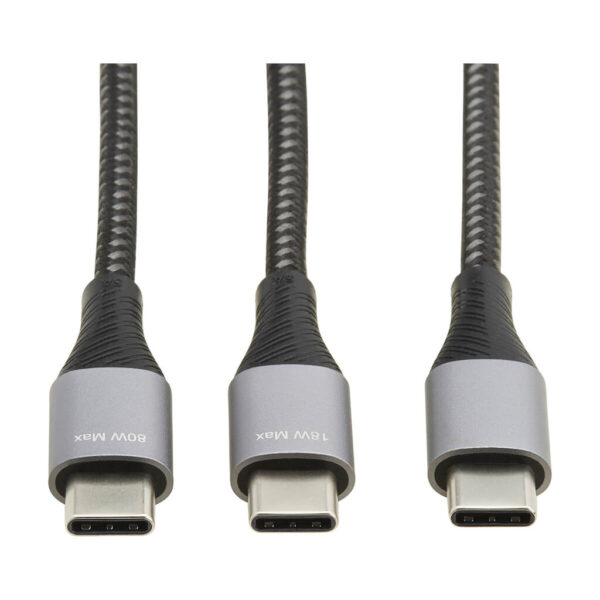 Tripp Lite series 2-in-1 USB-C Charging Cable (M/2xM) - 100W PD Charging, 6 ft. (1.8 m)