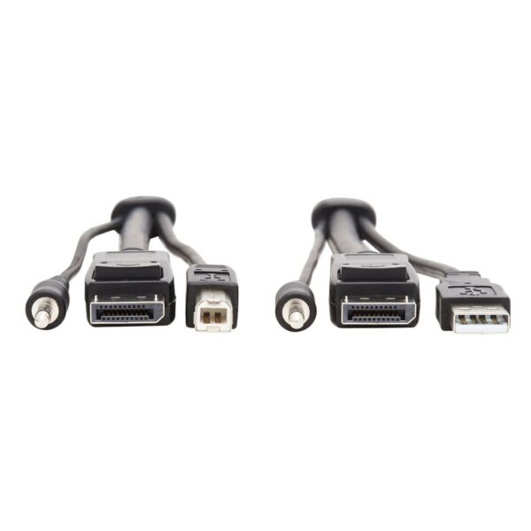 fa85418cd459a83d6f72895ee99c2f81 Tripp Lite series DisplayPort KVM Cable Kit, 3 in 1 - 4K DisplayPort, USB, 3.5 mm Audio (3xM/3xM), 4:4:4, 6 ft. (1.83 m), Black