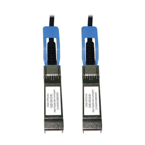 fa9c6f4260e3623775972f5aa8bd4aa4 Tripp Lite series SFP28 to SFP28 25GbE Passive Twinax Copper Cable (M/M), SFP-H25G-CU3M Compatible, Black, 3 m (9.8 ft.)