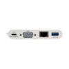 fafb3d6f6a6ca2c7141c3c49a5133a36 Tripp Lite series USB-C Multiport Adapter, VGA, USB 3.x (5Gbps) Hub Port, Gigabit Ethernet and 60W PD Charging, White