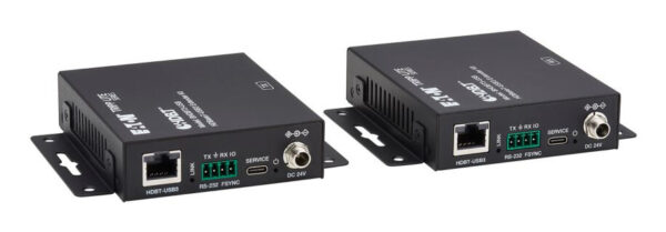 fafce39dc3cd51b678e62e6432b6c61a Tripp Lite series HDBaseT-USB3 over Cat6a Extender Kit, 4 USB-A 3.2 Gen 1 Ports, PoC, RS-232, Up to 328 ft. (100 m)