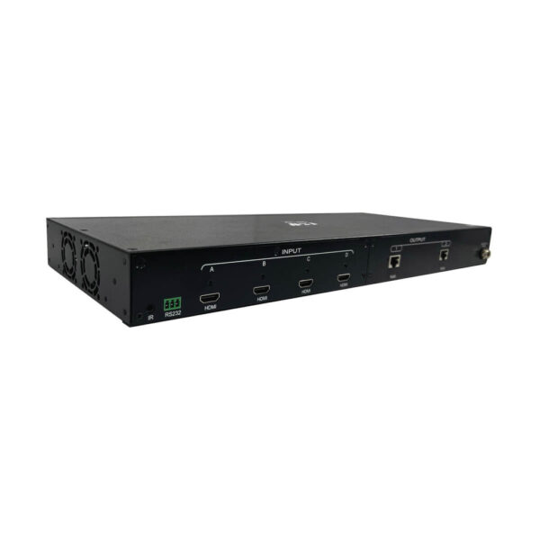Tripp Lite series 4x2 HDMI over Cat6 Matrix Switch Kit, Switch/2x Pigtail Receivers - 4K 60 Hz, HDR, 4:4:4, PoC, 230 ft. (70.1 m), TAA