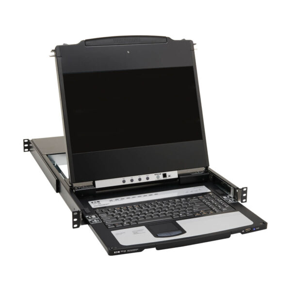 Tripp Lite series 8-Port NetDirector DisplayPort KVM Switch Console with 17 in. LCD, Dual Rail, 1U Rack-Mount, TAA
