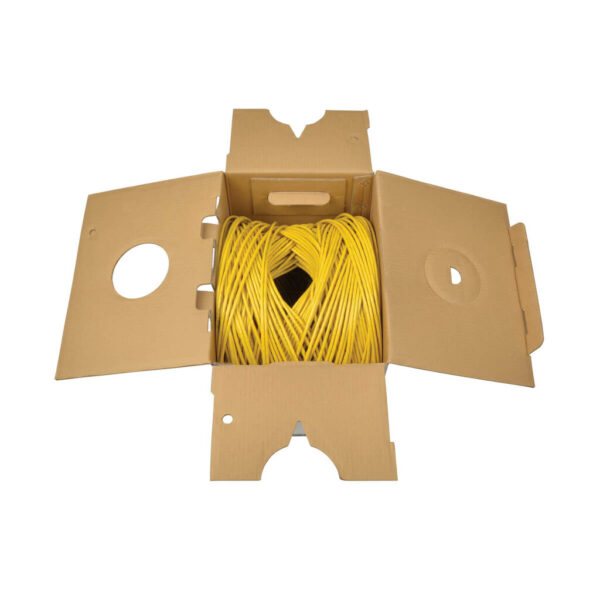Tripp Lite series Cat5e 350 MHz Solid Core (UTP) PVC Bulk Ethernet Cable - Yellow, 1000 ft. (304.8 m), TAA