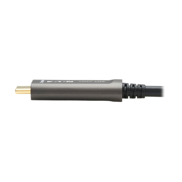 fb3015c550a92b434b6d5180b5a45582-2 Tripp Lite series USB-C to USB-C Plenum-Rated Fiber Active Optical Cable (AOC) - 4K 60 Hz, HDR, 4:4:4, M/M, Black, 30 m (98 ft.), Video-Only