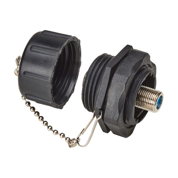Tripp Lite series Rigid Industrial F-Type Adapter (M/F) - IP68, Black