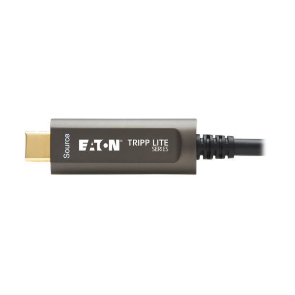 fc591383543900446044999535c0a55c-1 Tripp Lite series USB-C to USB-C Plenum-Rated Fiber Active Optical Cable (AOC) - 4K 60 Hz, HDR, 4:4:4, M/M, Black, 15 m (49 ft.), Video-Only