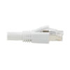 fc6041d10227b23b4f93082cf42650bc-1 Tripp Lite series Cat8 40G Snagless SSTP Ethernet Cable (RJ45 M/M), PoE, White, 15 ft. (4.6 m)