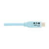 Tripp Lite series Safe-IT USB-C Cable (M/M), Antibacterial, Ultra Flexible, 240W PD Charging, Light Blue, 6 ft. (1.8 m)