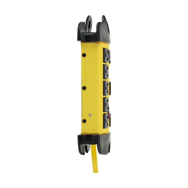 fc85b5541869b86778decd2c1feca4ae-1 Tripp Lite series Protect It! 8-Outlet Industrial Safety Surge Protector, 12 ft. Cord, 1500 Joules, Cord Wrap, Hang Holes
