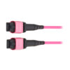 fc8e8be31d1856a4a2a9e798c07eeeb9 Tripp Lite series 100G Multimode 50/125 OM4 Fiber Optic Cable (12F MPO/MPO-PC F/F), Type-B Polarity, OFNP, Magenta, 4 m (13.1 ft.), TAA