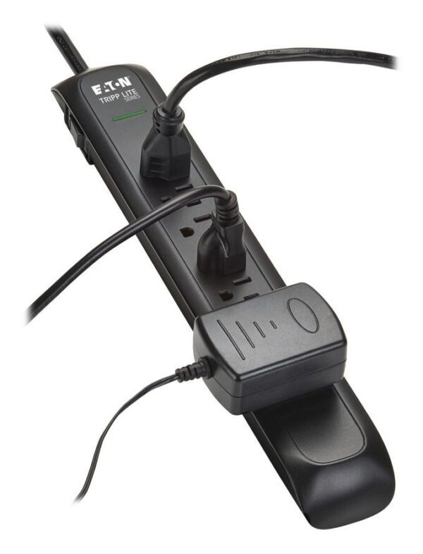 fc9cd47543d8a4005b1595605a9f63cd Tripp Lite series Protect It! 7-Outlet Surge Protector - 5-15R Outlets, 1500 Joules, 6 ft. (1.8 m) Cord, Black