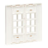 Tripp Lite series 12-Port Keystone Double-Gang Faceplate, White, TAA - N080-212