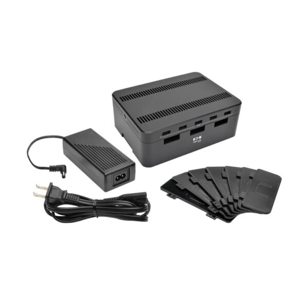 Tripp Lite series 5-Port USB Charging Station with Built-In Device Storage, 12V 4A (48W) USB Charger Output