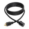 Tripp Lite series Power Extension Cord, NEMA L6-30P to NEMA L6-30R - Heavy-Duty, 30A, 250V, 10 AWG, 14 ft. (4.27 m), Black