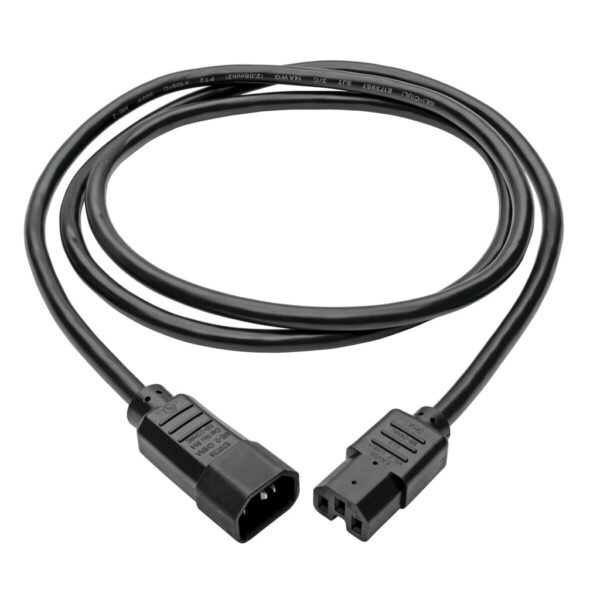 fd1b7b5529852854b4c2165c9d2432a9-1 Tripp Lite series Power Cord C14 to C15 - Heavy-Duty, 15A, 250V, 14 AWG, 10 ft. (3.05 m), Black