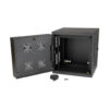 Tripp Lite series SmartRack 12U Switch-Depth Wall-Mount Small Rack Enclosure for Harsh Environments, Hinged Back