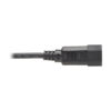 Tripp Lite series Power Extension Cord, Right-Angle C13 to C14 PDU Style - 10A, 250V, 18 AWG, 2 ft. (0.61 m), Black