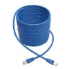 Tripp Lite series Cat6a 10G Snagless Shielded STP Ethernet Cable (RJ45 M/M), PoE, Blue, 30 ft. (9.14 m)