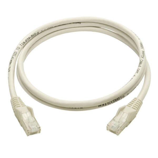 fe298794fa260b4117af44772e4f4164 Tripp Lite series Cat6 Gigabit Snagless Molded (UTP) Ethernet Cable (RJ45 M/M), PoE, White, 4 ft. (1.22 m)