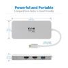 Tripp Lite series USB-C Dock, Triple Display - HDMI, VGA, USB 3.x (5Gbps), USB-A Hub, 60W PD Charging