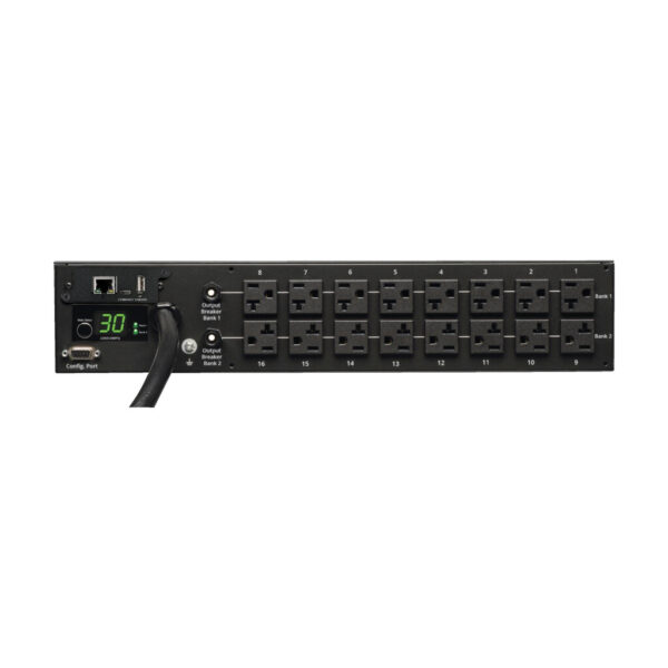 Eaton 2.9kW Single-Phase Monitored PDU - 120V Outlets (16 5-15/20R), L5-30P, 10 ft. (3.05 m) Cord, 2U Rack-Mount, TAA