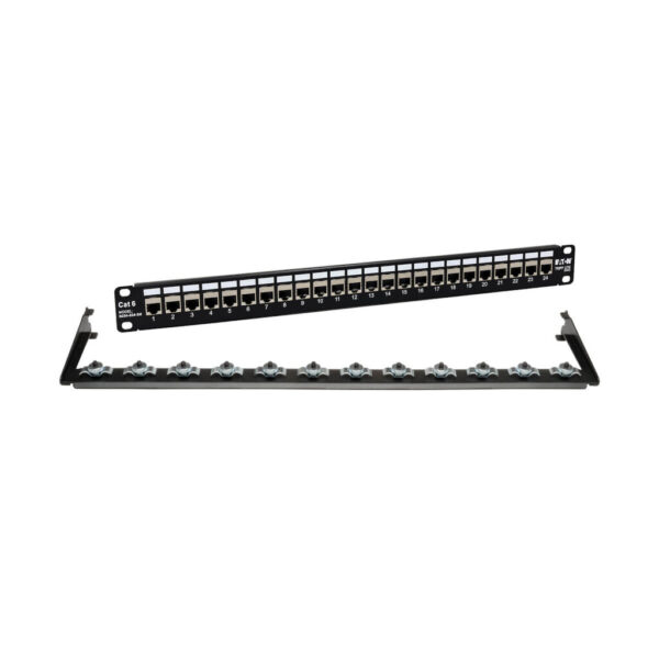 fe6e92b75d5aa0850bc954dd913efb73 Tripp Lite series 24-Port 1U Rack-Mount STP Shielded Cat6 /Cat5 Feedthrough Patch Panel, RJ45 Ethernet, TAA